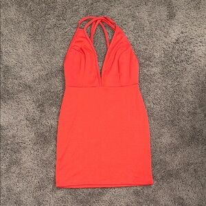 Nasty Gal Pink Bodycon Halter Dress for Cocktail